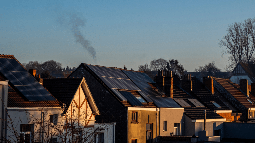 Home with solar panel