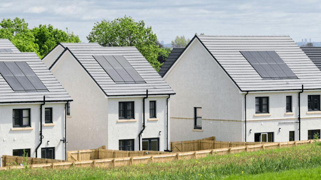 Houses with solar panel