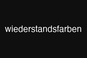 wiederstandsfarben